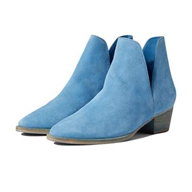 Imagem de Free People Bota de tornozelo Charm Double V, Calçadão Camurça Azul, 8.5