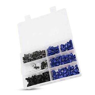 Imagem de Parafusos de Carenagem para Para-brisa de Motocicleta, Kit de Parafusos M5 M6, Resistente, Material de Alumínio Abs, Várias Cores, Acessórios para Motocicleta (Azul)