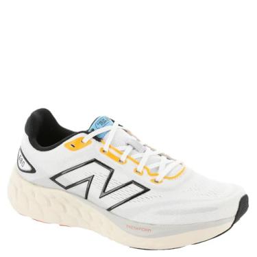 Imagem de New Balance Fresh Foam 680 V8 masculino, Branco/Preto/Gengibre Limão, 41