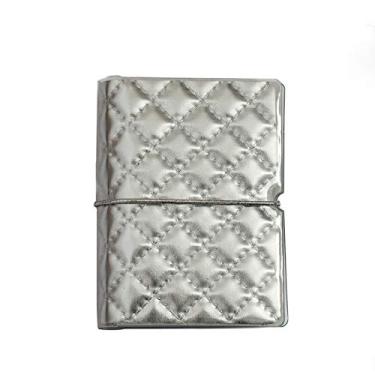 Imagem de Carteira feminina para cartões de crédito e cartões de fidelidade com mini organizador de álbum de fotos, Silver Puff, one size