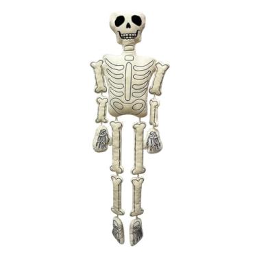 Imagem de Amagogo Esqueleto brinquedo de pelúcia estatueta boneca foto adereços coleção bonito boneca de pelúcia brinquedo de pelúcia para presentes de aniversário do, Branco