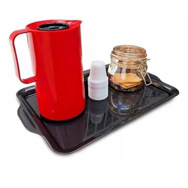 Imagem de Bandeja para Servir 40 x 27cm com Alça Multifuncional Preta SpeedPoint