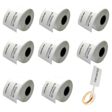 Imagem de 8Rolls M110Etiquetas térmicas para papéis de etiqueta M221/M220 Etiqueta P1 à prova d'água P50 Etiqueta de joias 30 x 25