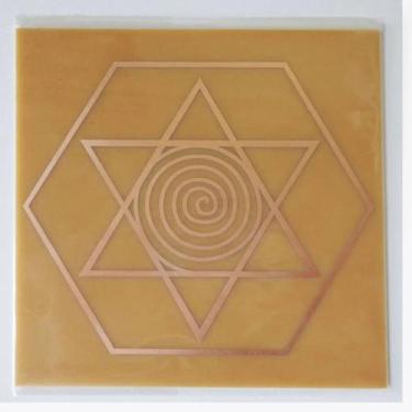 Imagem de Placa Grafico Desembaraçador Material G 15x15cm - Radionica Radiestesi