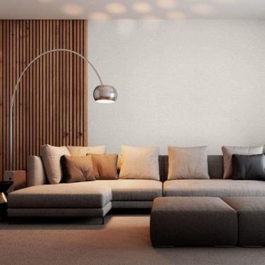 Imagem de Papel De Parede Bobinex Essencial Aspecto Tecido Grosso Branco 4341