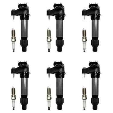 Imagem de NITOYO Pacote de bobina de ignição UF569 e velas de ignição de irídio NGK 6509 compatíveis com Chevy Camaro Colorado Malibu, Buick Enclave Allure, CadillacATS CTS SRX STS, LaCrosse 2010-2016