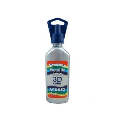 Imagem de Tinta Dimensional Metálica 35ml - 533 Prata Acrilex