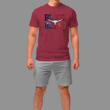 Imagem de Camisetas Básica Masculina Moda Country Manga Curta - Rodliwes, Vermel