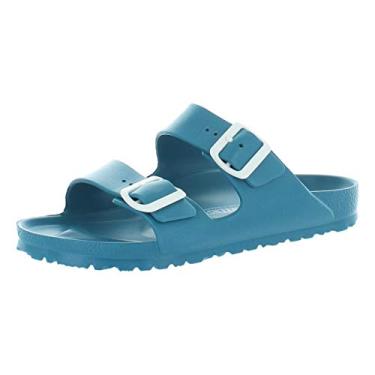 Imagem de Sandália unissex Birkenstock Arizona Essentials de EVA, Turquoise, 5-5.5 Narrow Women/3-3.5 Narrow Men