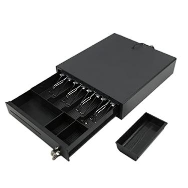 Imagem de Vomeko gaveta da caixa registradora eletrônica, Caixa registradora, 3 c oin Bandeja 4 Bill 3 Level Lock, Bandeja de dinheiro, DC 12 ‑ 24V com 2 chaves para comércio de