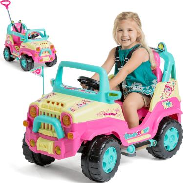 Imagem de Carrinho de Passeio e Pedal Andador Calesita Diipi Rainbow