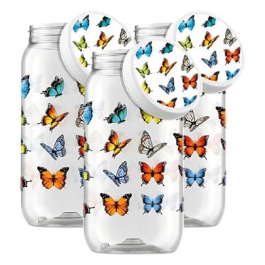 Imagem de Kit 3 Pote Plástico Porta Mantimentos Grande Tampa De Rosca 2,7 Litros (Borboleta)