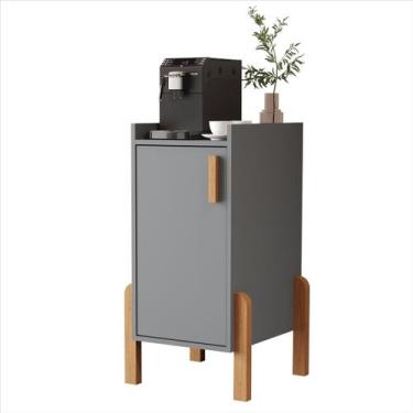 Imagem de Armário Cantinho para Café Poseidon Cinza 1 Porta Sal