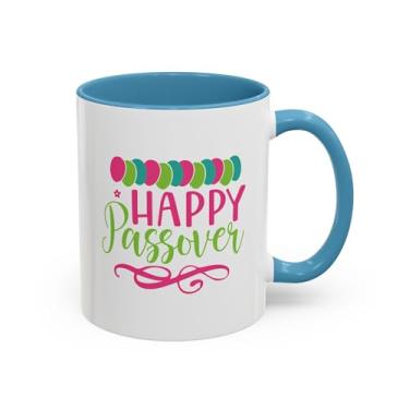 Imagem de Caneca de café colorida da Páscoa, caneca festiva para celebração da Páscoa, presente para feriados judaicos, copos de férias, 325 g, 425 g