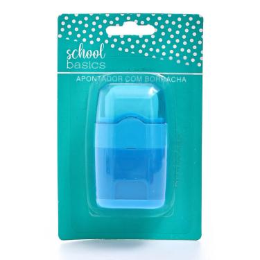 Imagem de School Basics Apontador com Borracha Azul Translúcida Compacto