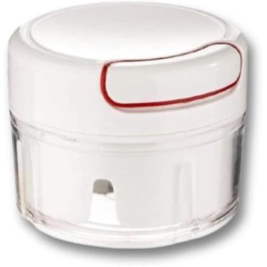 Imagem de Mini Processador Manual de Alimentos Inox – Triture Legumes, Verduras e Temperos com Facilidade!