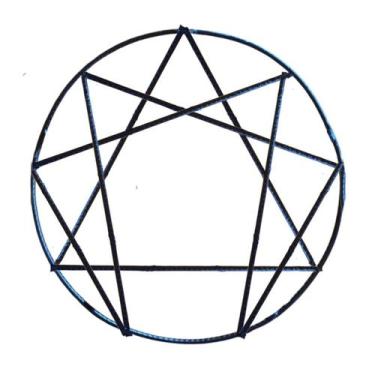 Imagem de Eneagrama Em Ferro 25cm Estrela de 9 pontas - EMPÓRIO ARTES