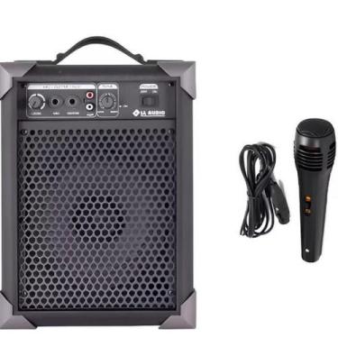 Imagem de Caixa De Som Amplificada Microfone/guitarra Lx40 Com Mic - LL Audio