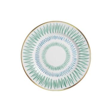 Imagem de Conjunto Com 6 Pratos De Sobremesa Miami Filete Ouro 21Cm - Alleanza C