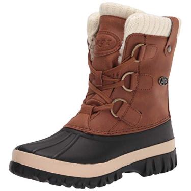 Imagem de Lugz Bota feminina Stormy Classic de 15 cm com bico de pato, impermeável, moderna, Amendoim torrado/creme/preto, 10