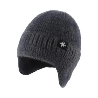 Imagem de Chapéu de Inverno Feminino de Malha com Pele Sintética - Quente e Maci