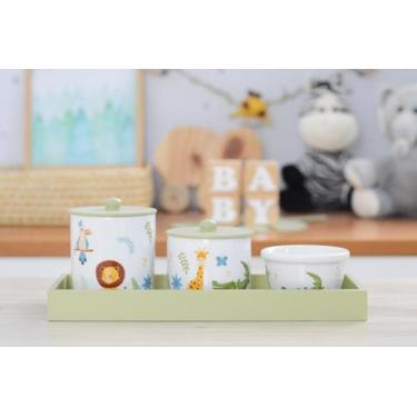 Imagem de Kit Higiene Bebê Porcelana Safari Animais Floresta Banho K211 - Cirand