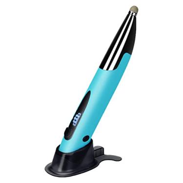 Imagem de Mouse para caneta de bolso recarregável, mouse ergonômico óptico sem fio para canhoto/destro, com função Stylus RGB retroiluminado tipo C e adaptador micro USB para PC, laptop, notebook, Mac (azul)
