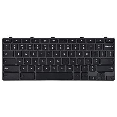 Imagem de Teclado de substituição para Dell Chromebook 11 3100 e Chromebook 11 5190, teclado Dell Chromebook 3100 5190 com chave de bloqueio layout dos EUA P/N: TPN-136US001909 AE09U018 NSK-EJ1SW