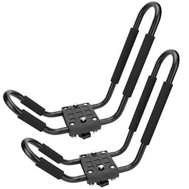 Imagem de Racker de Carro de Caiaque de Liga Resistente Rack, Almofada para Proteger de Arranhões e Queda, Grande Capacidade de Carga, Instalação Fácil No Trilho do Carro, Bom Acessório