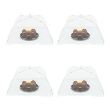 Imagem de Kit 4 Tela Mosquiteiro Tule Protetor Alimento Grande 40Cm