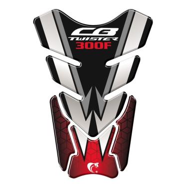 Imagem de Protetor De Tanque Adesivo Moto Honda Cb Twister 300F Vermelho Vermelho