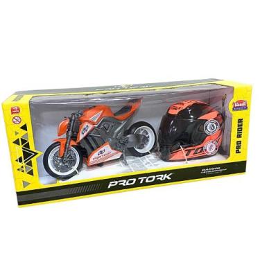 Imagem de Moto Protork Rider Naked Com Mini Capacete 603 - Usual Brinquedos, Sor