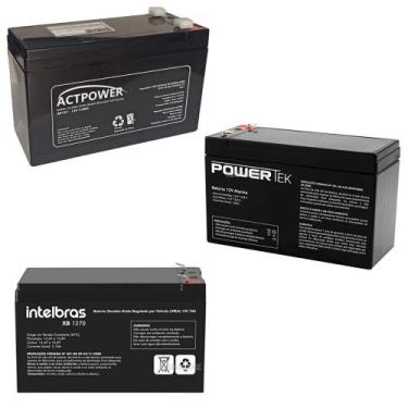 Imagem de Bateria Selada 12V Central Alarme Cerca Elétrica Carregador - POWERTEK