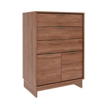 Imagem de Cômoda Bergen 2 Portas 3 Gavetas Freijó