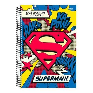 Imagem de Caderno Univ. 15 Matérias 240 Folhas Superman - Napolestore, Colorida