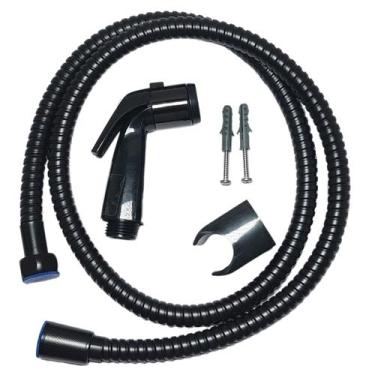 Imagem de Ducha Higiênica Preto Deca Com Flexível 1,2mts e Suporte - 4906003BLNO