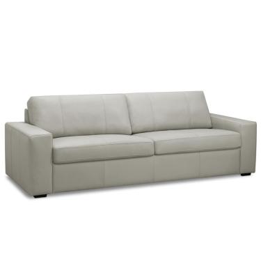 Imagem de Sofá 2 Lugares Para Sala De Estar Living 150cm Aurora L06 Couro Cinza Claro - Lyam Decor