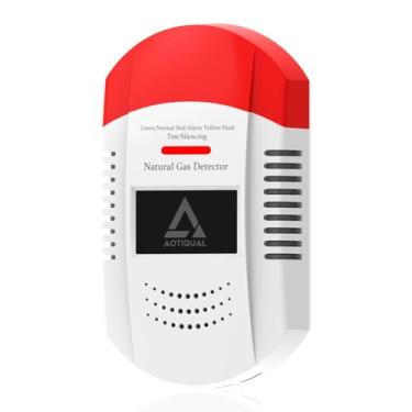 Imagem de Detector de gás metano CH4 – Alarme portátil de vazamento de gás natural com luz LED e alerta audível, monitor de gás alimentado por bateria de 10 anos para casa, trailer, cozinha, segurança de
