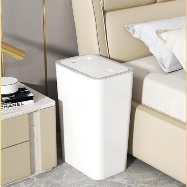 Imagem de Lixeira Cesto Banheiro Cozinha Click Travamento 10 Litros - Lyvance Ho