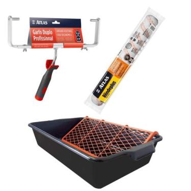 Imagem de Kit P/ Pintura Garfo Duplo Rolo Big 46 Cm E Bandeja 20 Litro - Compel