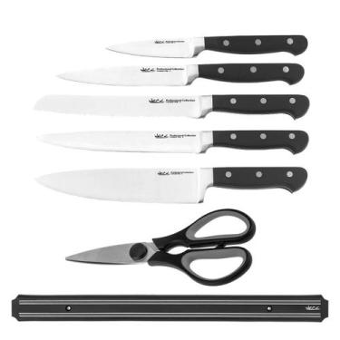 Imagem de Jogo de Facas com tesoura e Barra Magnética - WECK