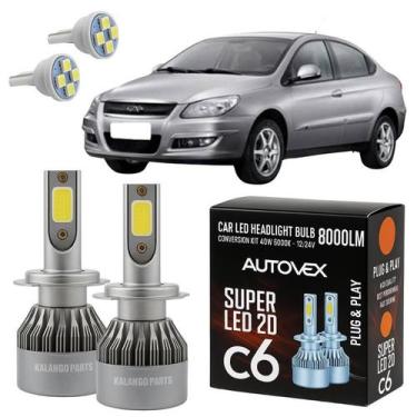 Imagem de Lâmpada Farol Baixo LED H7 Super Branca Cielo 2011 A 2012 - Autovex