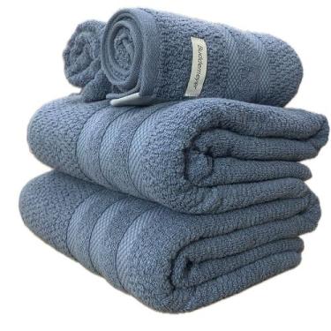 Imagem de Jogo Toalha Banhão Buddemeyer Vanilla Extra Soft Algodão 4 pçs, AZUL 3