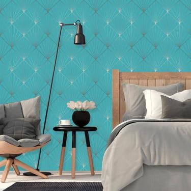 Imagem de Papel de parede Geométrico Triângulos Tiffany 250 - Inove Papéis de Pa