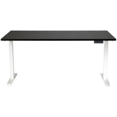 Imagem de Mesa Branca Elevate 320 Elétrica com Altura Ajustável, 74-122cm, Tampo MDF, 2 Motores, Visor Digital, 3 Memórias, Bivolt (Preto Amadeirado, 140x70cm)