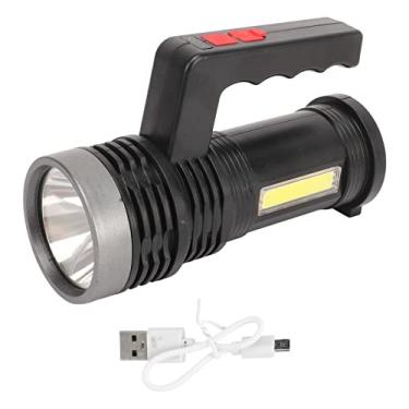 Imagem de Lanterna LED USB recarregável IPX4 impermeável liga de alumínio portátil LED Holofote com COB Side Light para Outdoor Camping Caminhadas Emergência