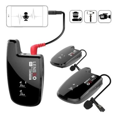 Imagem de Sistema Microfone Lapela Duplo Sem Fio LensGo LWM-308C Wireless 30 Can