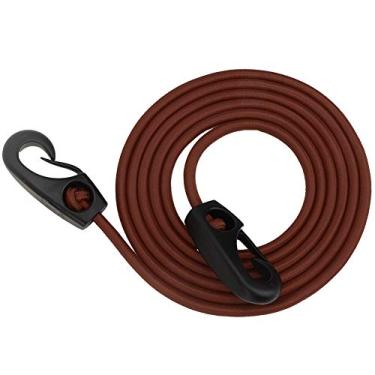 Imagem de 189cm Elastic String Boating Kayak Paddle Safety Rod Leash com carabiner para remar (Marrom)