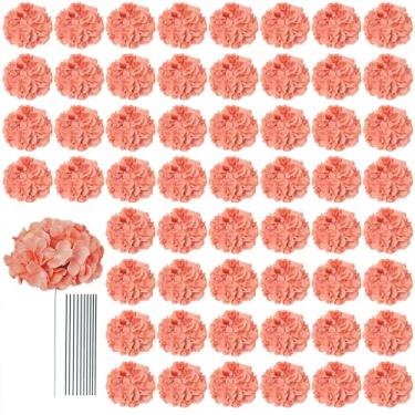 Imagem de AVIVIHO 65 peças de flores falsas de terracota, hortênsias, flores artificiais a granel, hortênsias, flores de seda com hastes para arranjos de casamentos, centros de mesa, decoração de arco de festa