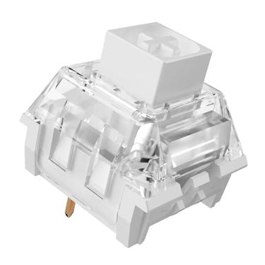 Imagem de Zjmehty Kailh Box White Pro Switches para teclado mecânico mx, 3 pinos de espessura clicky/resposta firme/jogos/RGB/interruptores de som nítidos (caixa branca Pro 72 peças)